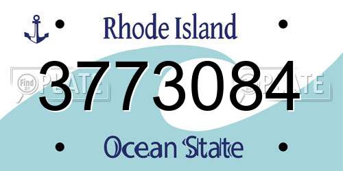 3773084 Rhode Island License Plate
