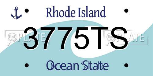 3775TS Rhode Island License Plate