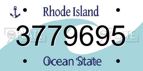 3779695 Rhode Island License Plate