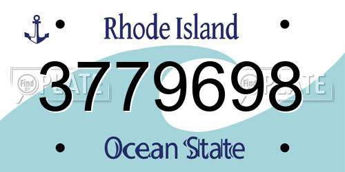 3779698 Rhode Island License Plate