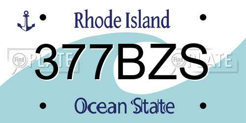 377BZS Rhode Island License Plate