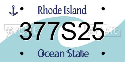 377S25 Rhode Island License Plate