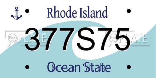 377S75 Rhode Island License Plate