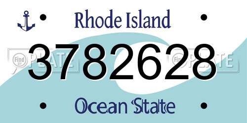 3782628 Rhode Island License Plate
