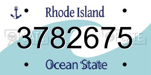 3782675 Rhode Island License Plate