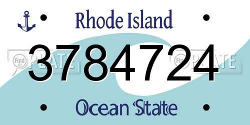 3784724 Rhode Island License Plate