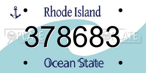 378683 Rhode Island License Plate