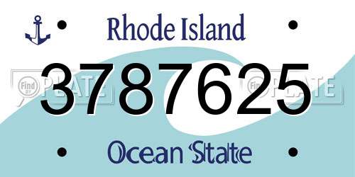 3787625 Rhode Island License Plate
