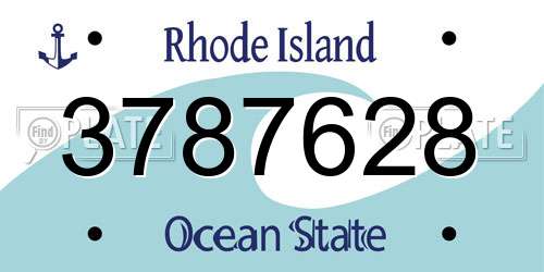 3787628 Rhode Island License Plate