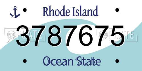 3787675 Rhode Island License Plate