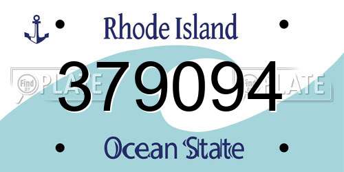 379094 Rhode Island License Plate