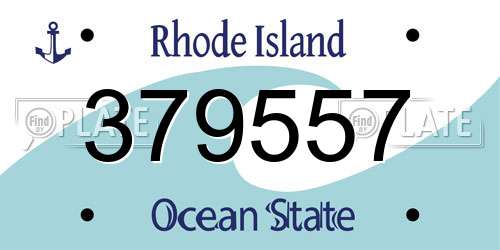 379557 Rhode Island License Plate