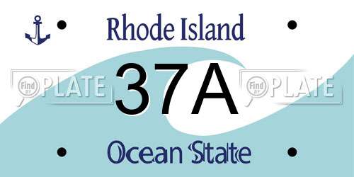 37A Rhode Island License Plate