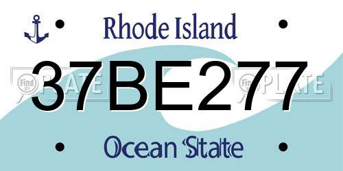 37BE277 Rhode Island License Plate