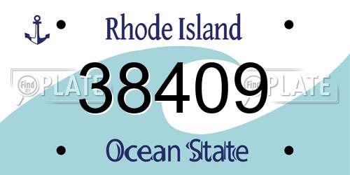38409 Rhode Island License Plate
