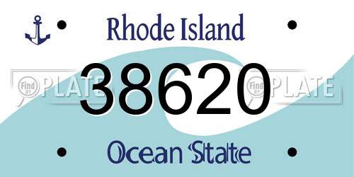 38620 Rhode Island License Plate