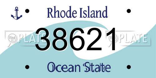 38621 Rhode Island License Plate