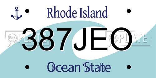 387JEO Rhode Island License Plate