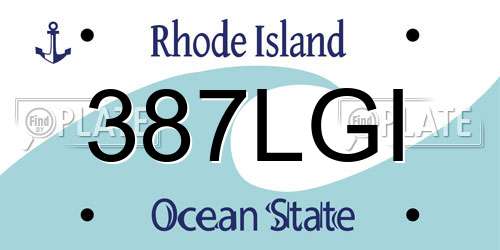 387LGI Rhode Island License Plate