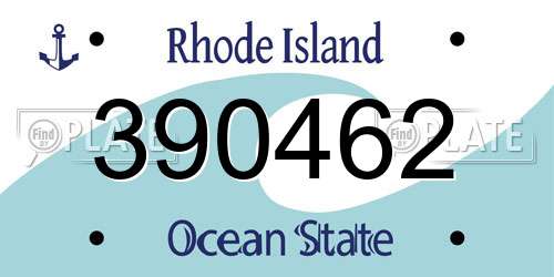 390462 Rhode Island License Plate