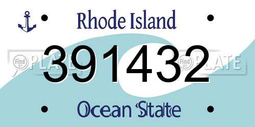 391432 Rhode Island License Plate