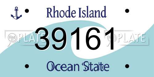 39161 Rhode Island License Plate