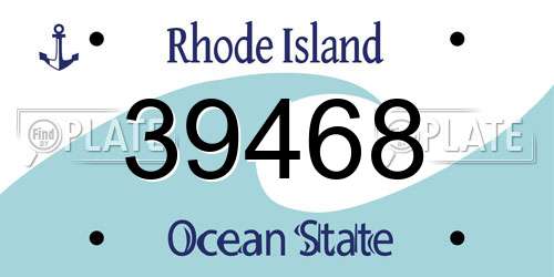 39468 Rhode Island License Plate