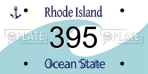 395 Rhode Island License Plate