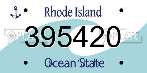 395420 Rhode Island License Plate