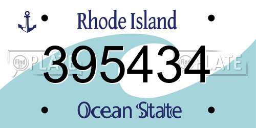 395434 Rhode Island License Plate