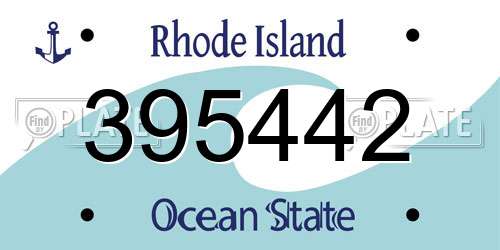 395442 Rhode Island License Plate