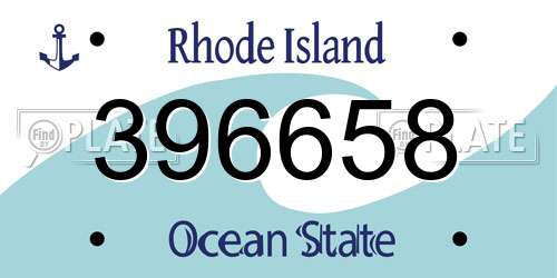 396658 Rhode Island License Plate