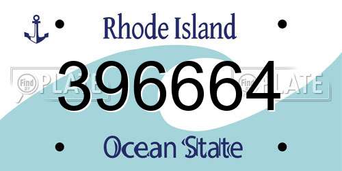 396664 Rhode Island License Plate