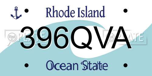 396QVA Rhode Island License Plate