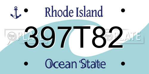 397T82 Rhode Island License Plate