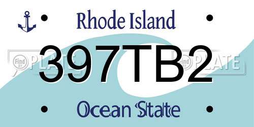 397TB2 Rhode Island License Plate