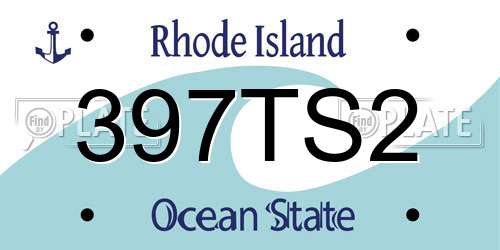 397TS2 Rhode Island License Plate
