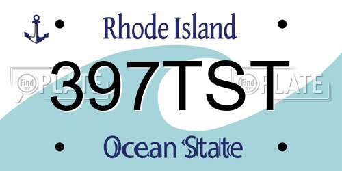 397TST Rhode Island License Plate