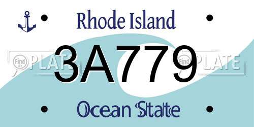 3A779 Rhode Island License Plate