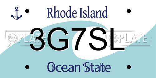 3G7SL Rhode Island License Plate