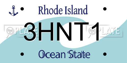 3HNT1 Rhode Island License Plate