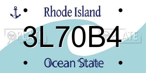 3L70B4 Rhode Island License Plate
