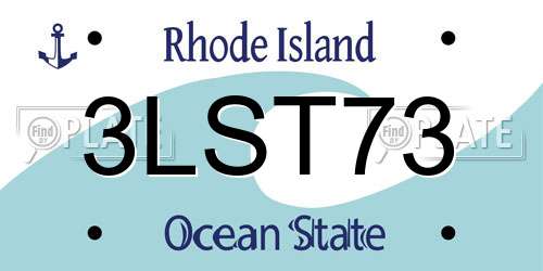 3LST73 Rhode Island License Plate