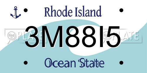 3M88I5 Rhode Island License Plate