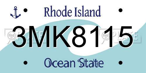 3MK8115 Rhode Island License Plate