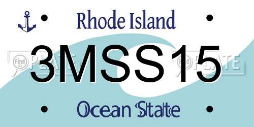3MSS15 Rhode Island License Plate