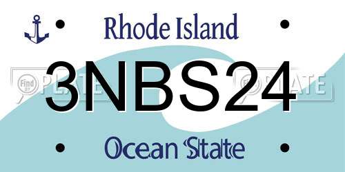 3NBS24 Rhode Island License Plate