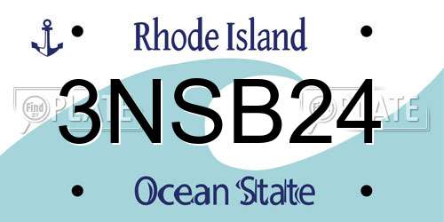 3NSB24 Rhode Island License Plate