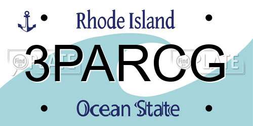 3PARCG Rhode Island License Plate