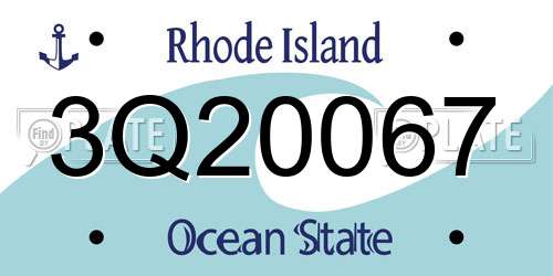 3Q20067 Rhode Island License Plate